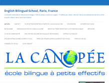 Tablet Screenshot of ecolelacanopee.fr